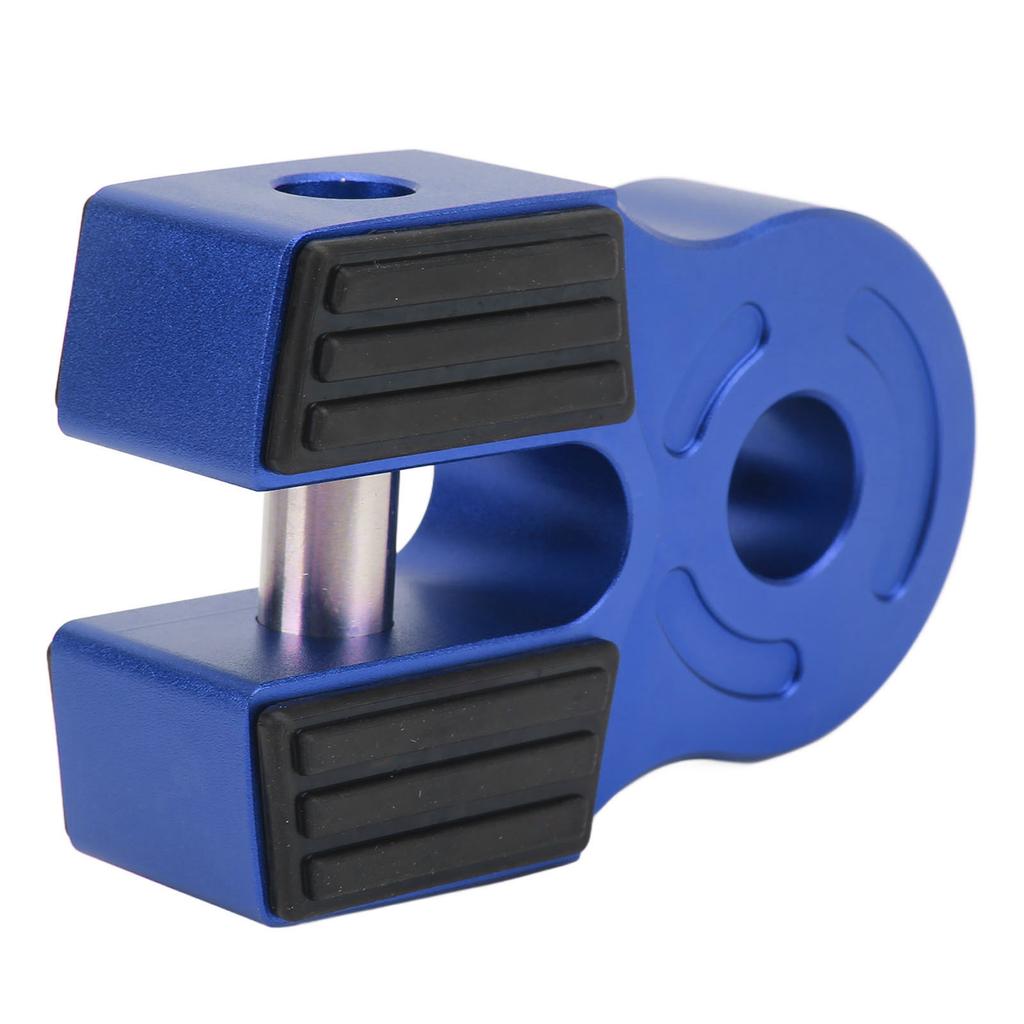Winch Shackle Mount 30000Lbs Loading Iron Pin Rubber Guard Universal for ATV Pickup Soft Shackle D Ring Blue