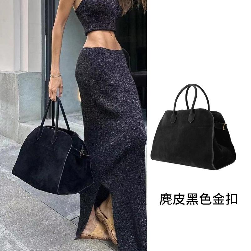 THE * ROW star with the same Margaux 15 inch handbag old money wind tote bag leather big bag suede bag