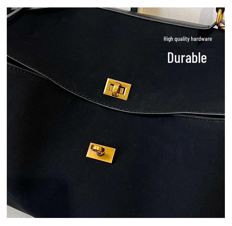 Geantă de mână tote crossbody de damă 2025 Retro cu suprafață din piele întoarsă toamnă/iarnă