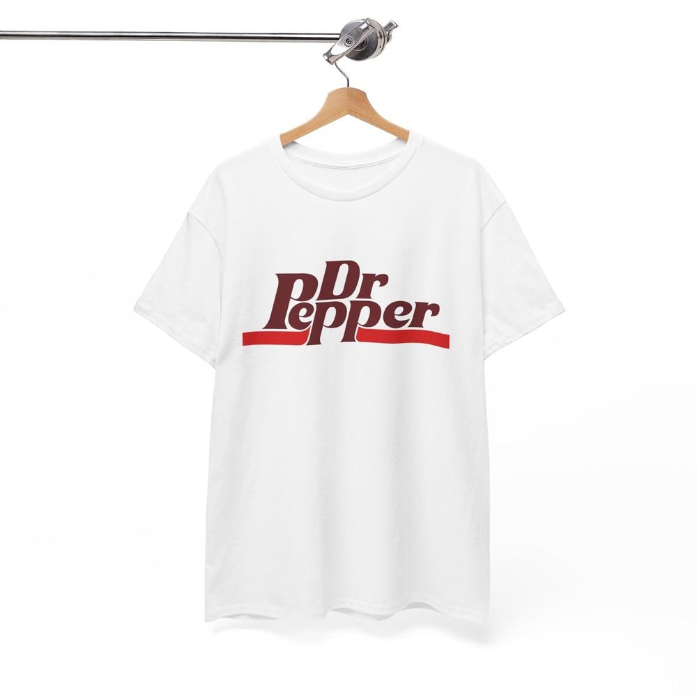 

Dr Pepper Logo Tshirt Vintage Retro Design Soda Pop Can Unisex Heavy Cotton Tee Unisex T-Shirt XL