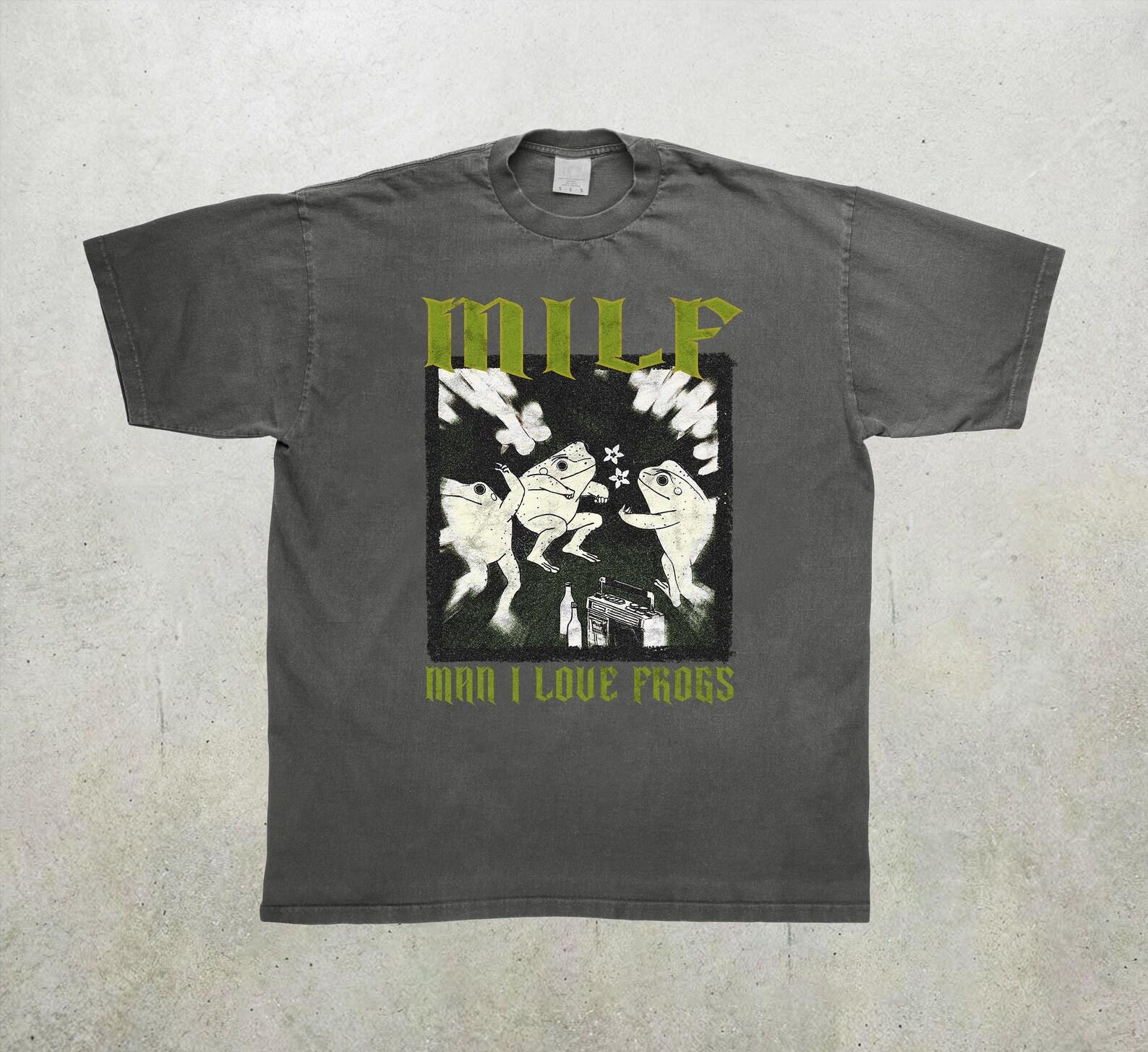 Man I Love Frogs Vintage Style Unisex T-Shirt, Meme Frog Shirt 2XL