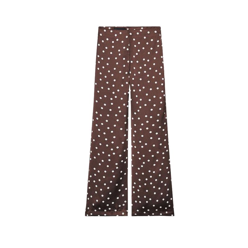 Strapless Straight Collar Silk Satin Texture Plaid Tube Top Tops 4772026 Silk Satin Texture High-Waisted Trousers 5427429