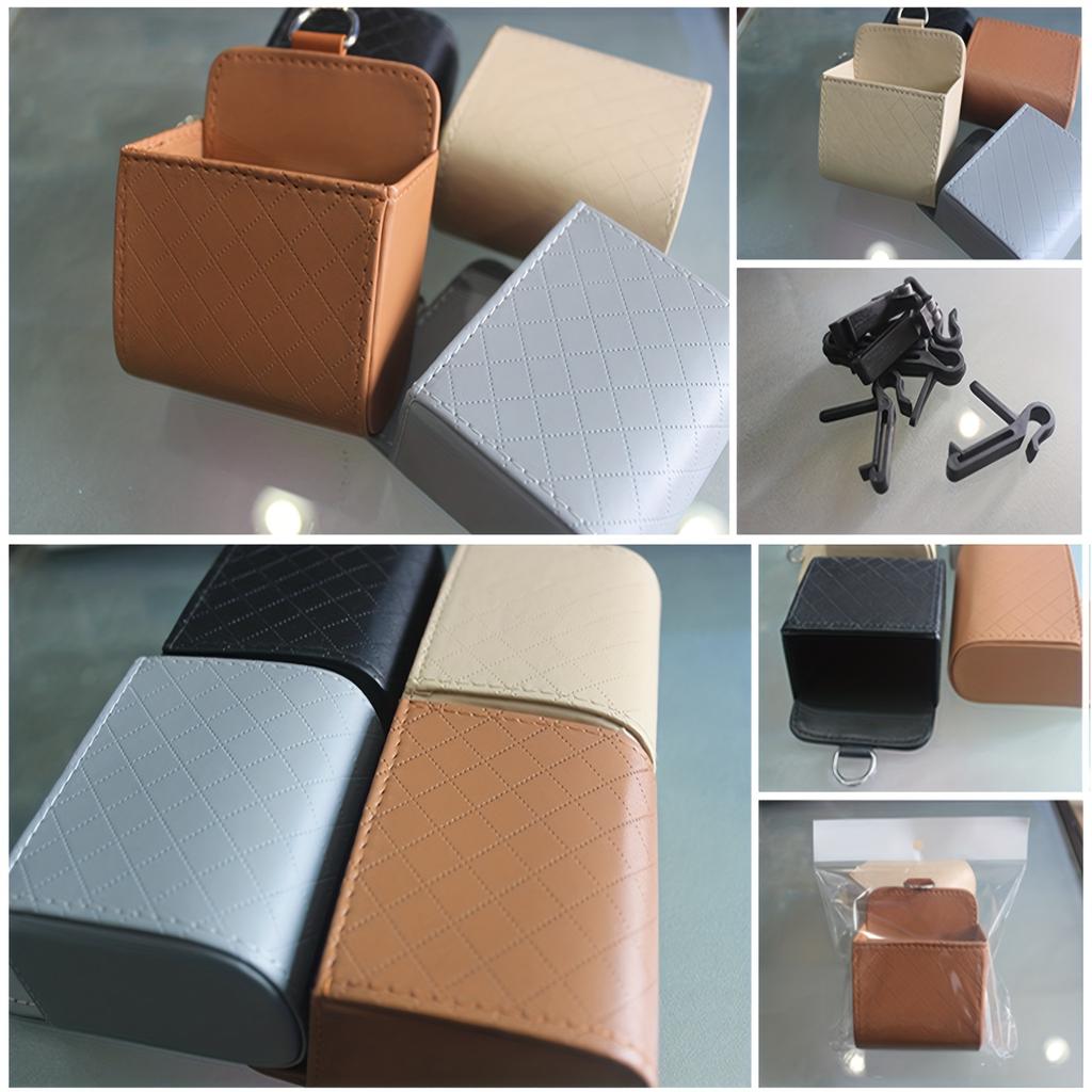 1 Pack Air Vent Storage Bag, Car Accessories Car Leather Multi-functional Storage Box Air Vent Phone Holder Organizer Bag