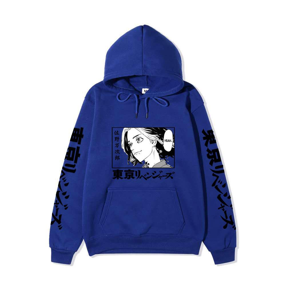 Tokyo Revengers Mikey Manjiro Sano Unisex Fleece Hoodie Autumn Winter Anime Print Long Sleeve Casual Pullover Sweatshirt