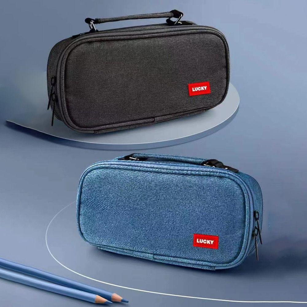 5 Layer Canvas Pencil Case Portable Student Stationery Boxes Pen Storage Bag  School Supplies