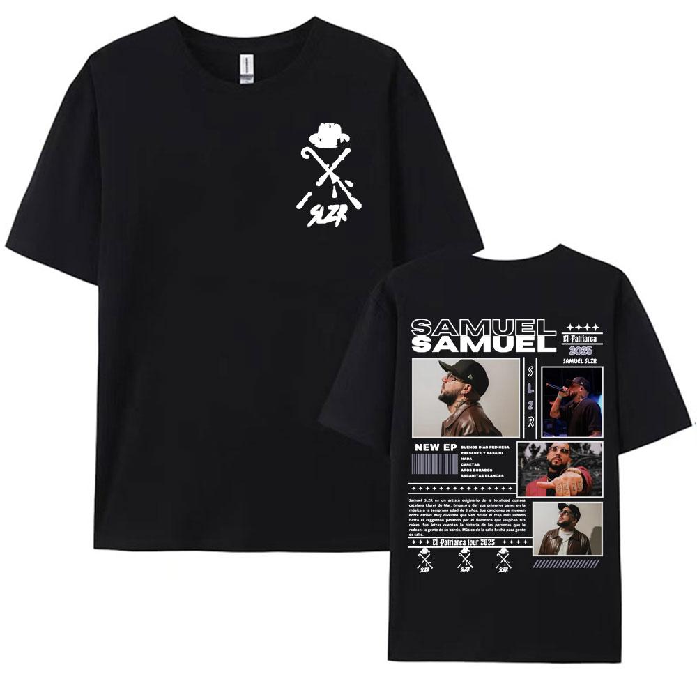 Rapper Samuel Slzr Tour 2025 Graphic T Shirts Men Women Harajuku Hip Hop Pop Music Tshirts Casual 100 Cotton Oversized T Shirt