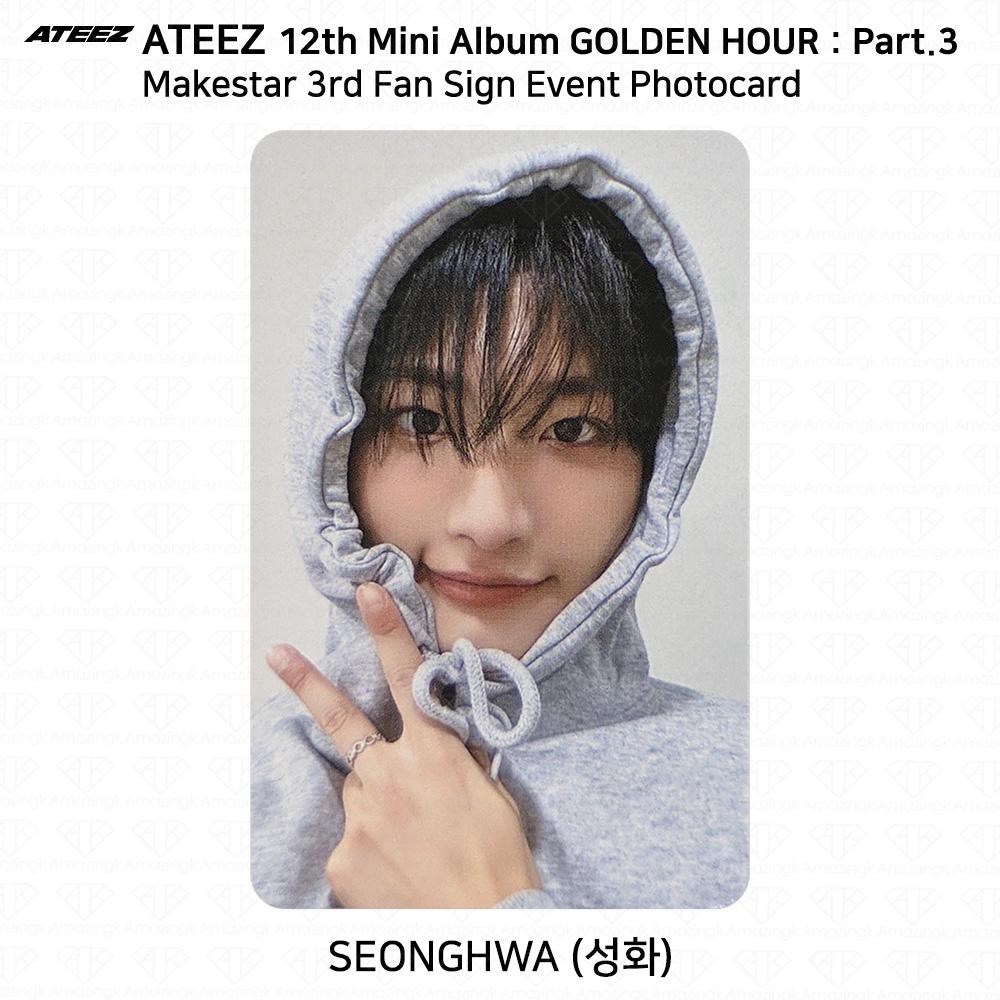 

ATEEZ 12-й мини-альбом Golden Hour Part.3 MakeStar 3-е фан-мероприятие с автографами фотокарточка Seonghwa
