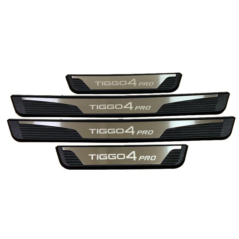 For Chery Tiggo 4 CHS Tiggo 4 PRO Tiggo CROSS 2025 2026 Tilbehør Bil Dørterskel Pedal Skrapeplate Deksel Trim Beskytter Klistremerke