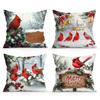 Christmas Red Bishop Pillowcase Bedroom Sofa Cushion Cover 100% Polyester Living Room Cushion Pillowcase Home Decor