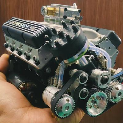 V8 Mechaniczny Mini Model Silnika Żywiczny Ornament Stylowe Rzemiosło Biurkowe Miniatura Silnika Na Biurko