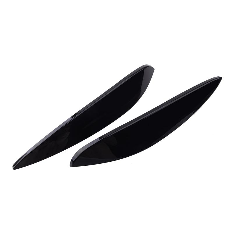Glossy Black Car Headlight Eye Lid Eyebrow Cover fit for Benz Smart 453 Fortwo Forfour 2015 2016 2017 2018
