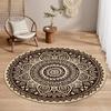 Classic Persian Ethnic Style Circular Carpet Carpet Image Floor Mat Circular Mats Living Room Bedroom Home Mat Home Decor Beauty