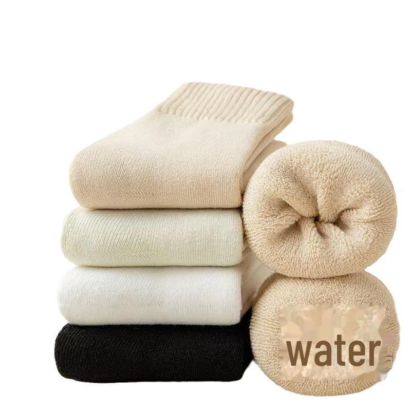 Women's Velvet Thick Winter Socks - Mid-Tube Warm Terry Floor Socks