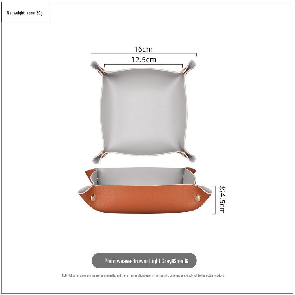 Nordic Leather Storage Tray for Keys, Cosmetics, and Sundries