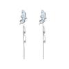 Boucles d'oreilles pendantes papillon haut de gamme en argent S925 pour femmes