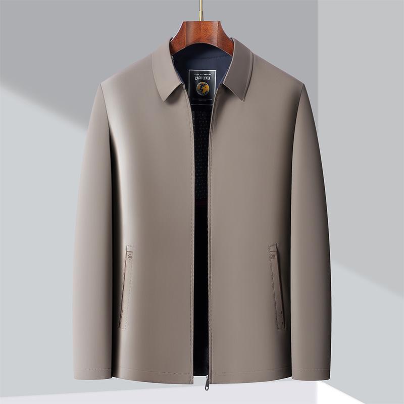 Winter Jacket Men's Short Fleece Thickened Middle-aged and Elderly High-end Jacket Men's Business Casual Jacket
