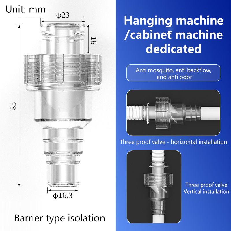 Kondensvattenavloppsrör Backventil Central AC Luftkonditionering Avloppsslang Förhindra Lukt Återflöde Icke-återgående Envägs Backventil