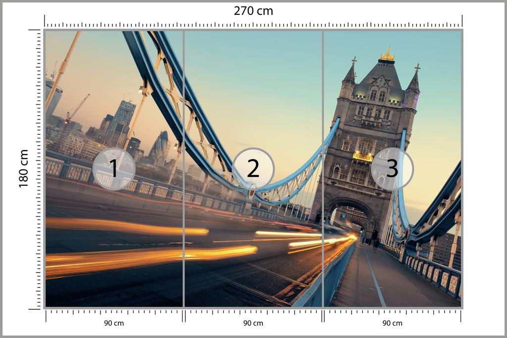 Photomural London Tower Bridge  Smooth Vinyl 270x180