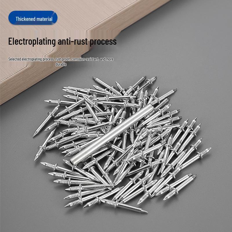 Dual-Headed Skirting Board Nail: Traceless Two-Way Edge Sealing Iron Nail with Dual-Pointed Ends.