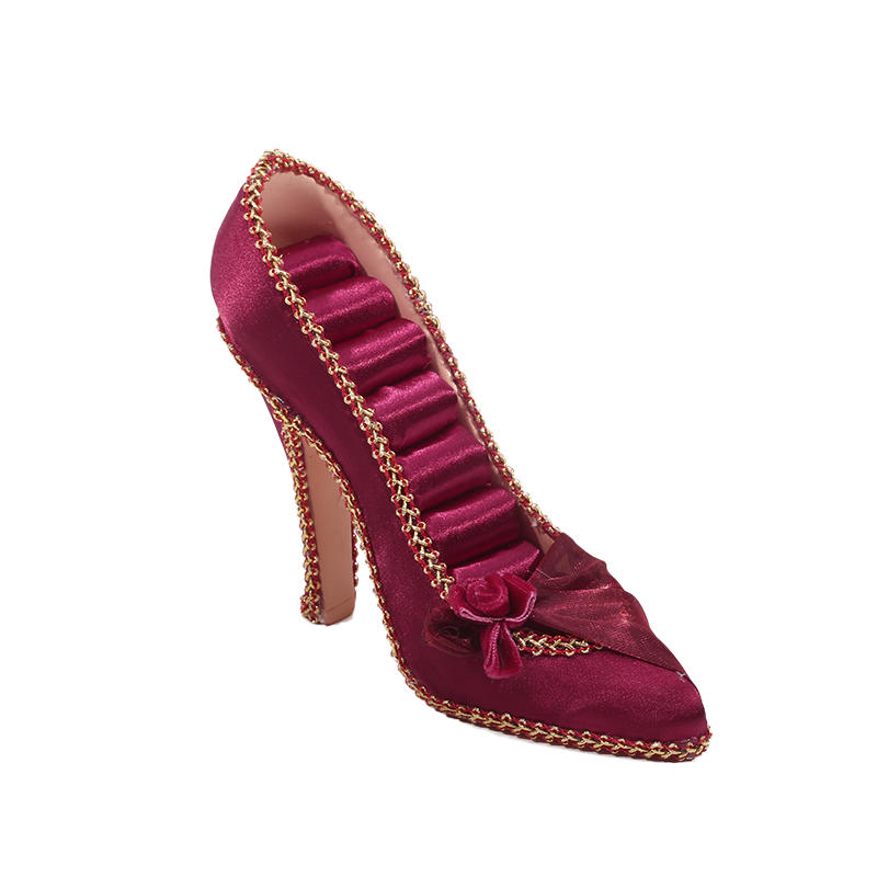 

Креативная подставка-держатель для ювелирных изделий в форме туфли на высоком каблуке, органайзер для серег, металлический, для хранения, винтажный, изысканные подарки красный