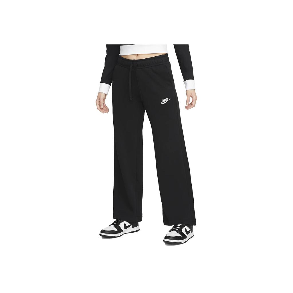 Nike High-Waist Drawstring Casual Pants with Solid Color Logo Women Bottoms Black FB2728-010