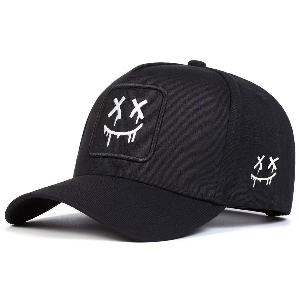 Men Cartoon Pattern Embroidered Five-sided Baseball Cap Outdoor Adjustable Sunscreen Leisure Hat Spring Autumn Travel Tourism Beach Vacation