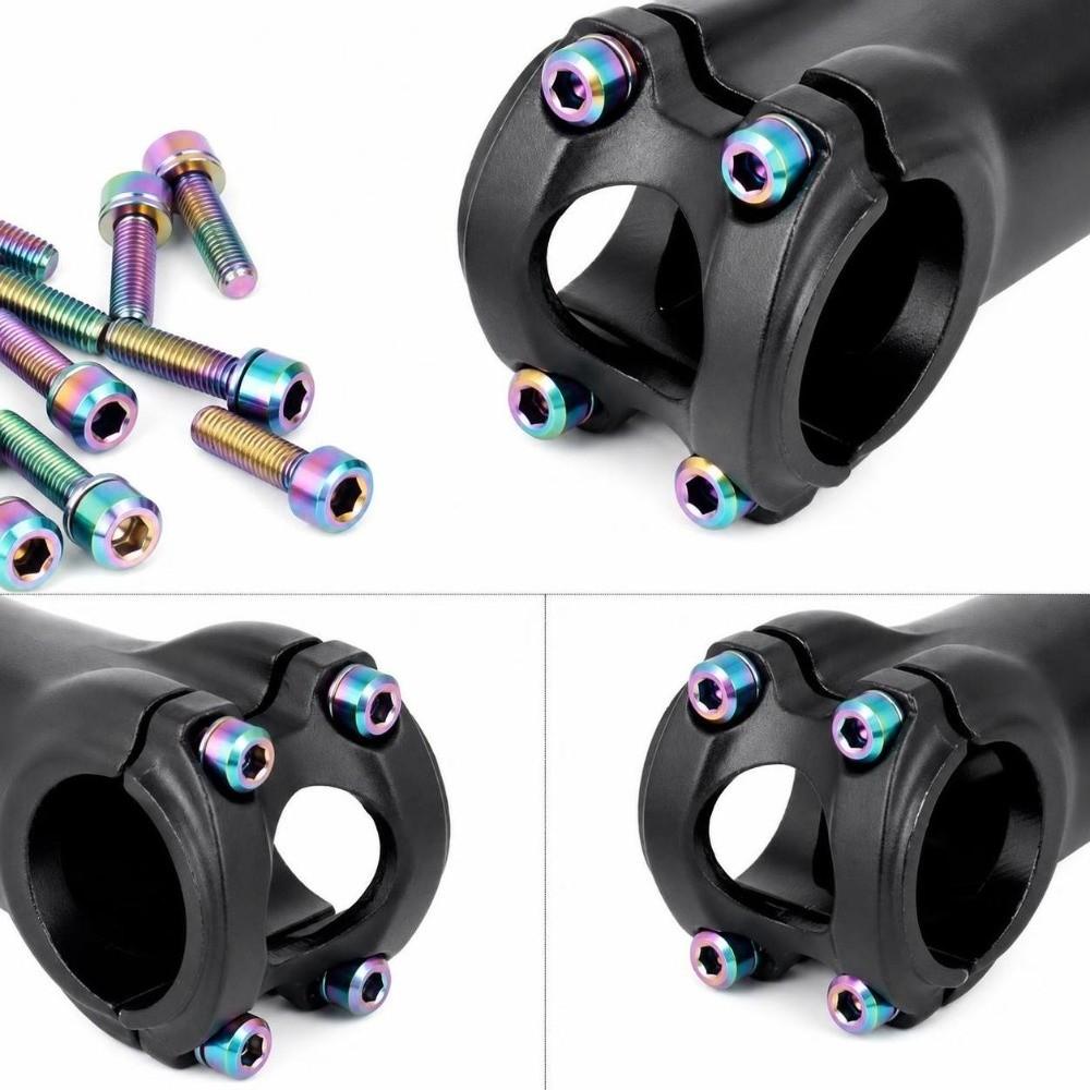 6PCS Rainbow Bicycle Fixing Bolt M5 X 18mm M5 Stem Bolts Bike Stem Screw Bicycle Maintenance