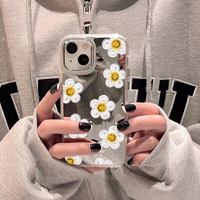 Pouzdra na mobilní telefon pro iPhone 11 13 XR 15 Pro Max 12 14 Pro Max Case iPhone 16 XS Max Mirror Ochranné pouzdro Mirror Exquisite Cartoon Waterproof