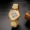 Men's Stainless Steel Round Open Heart Watch Stylish Accessory, Popular Fashion, Formal Business, Gift for Anniversary, Birthday - Gold