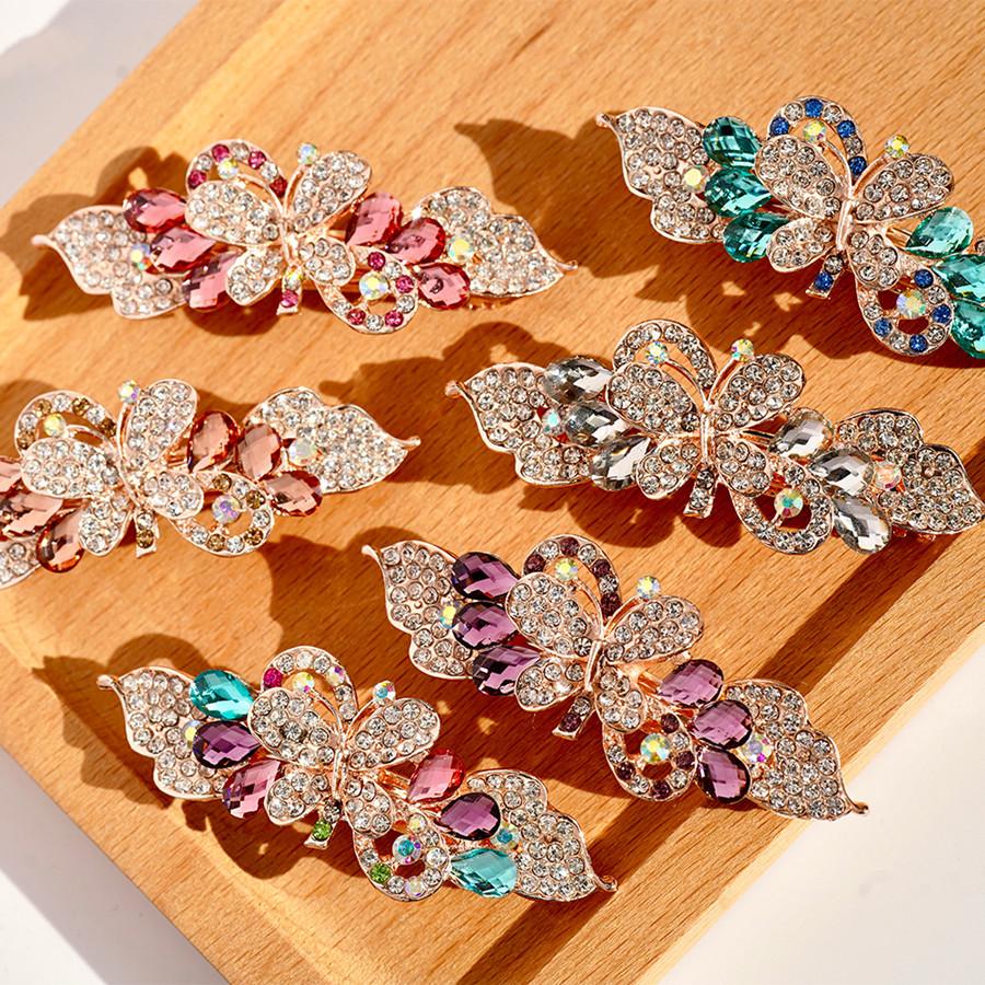 Korean style fashion ladies spring clip small butterfly alloy hair clip hair accessories fresh and elegant versatile accessories