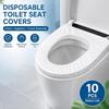 10pcs Double Layer Disposable Toilet Seat Cover Non-woven Fabrics Portable Toilet Cover  Hotel