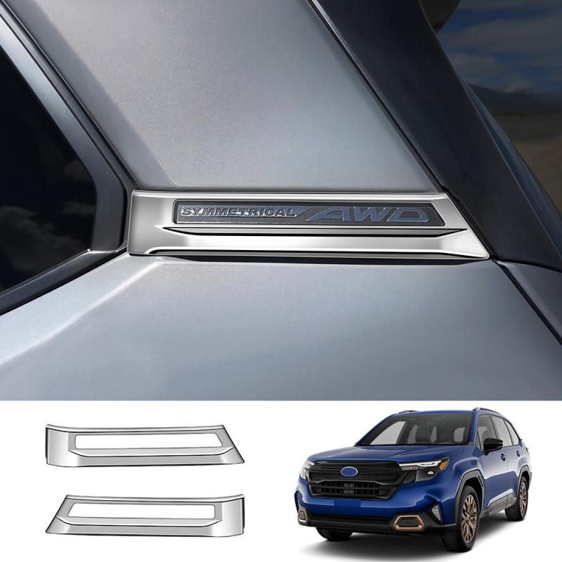 For Subaru Forester 2024 2025 2026  Front Side Foliage Leaf Fender Vent Air Outlet A C Pillar Trim Rear Window Quarter Cover