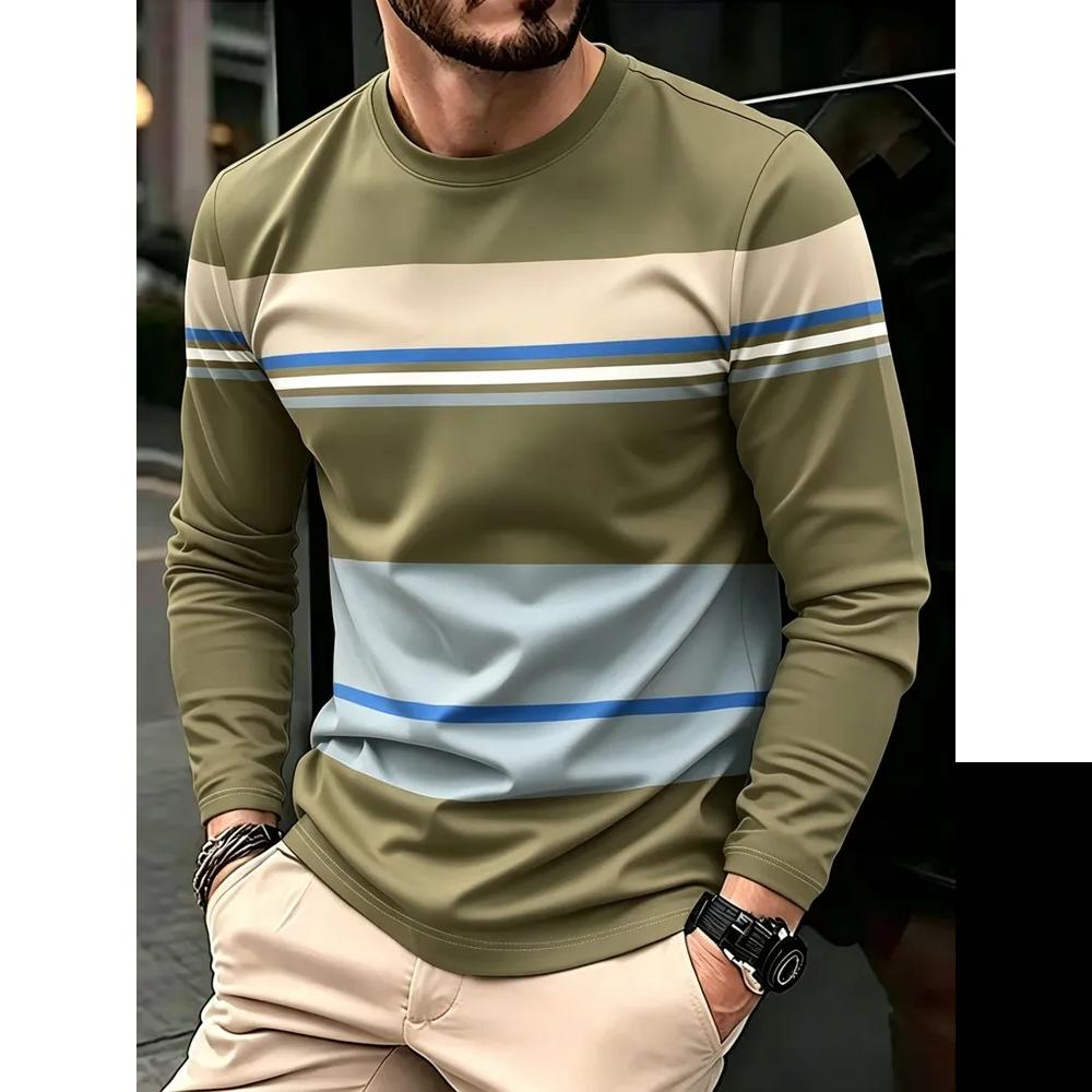 Casual Ademende Heren Lange Mouwen Comfortabele Veelzijdige Pullovers Lange Mouwen Heren