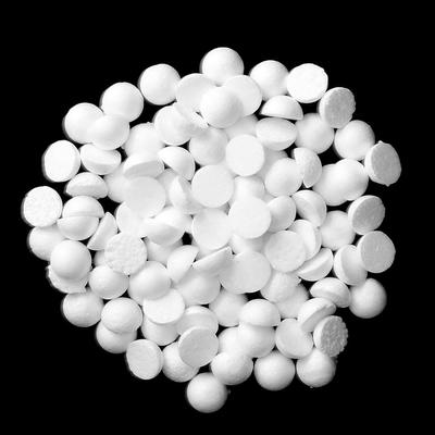 100 bolas de espuma de poliestireno de 20 mm para modelar, color blanco, semiesferas.