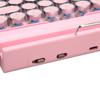 Clavier Mécanique 83 Touches Contrôle par Bouton Rotatif Touches Rondes Ergonomique Plug and Play 3 Modes Clavier Sans Fil pour Téléphone Ordinateur Portable