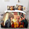 Japan Anime ONE PUNCH-MAN 3D Pattern Duvet Cover Set with Pillowcase 2/3pcs Cartoon Bedding Sets Bed Linen Queen King Bedclothes