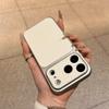 Leather Grain Silver Frame Large Window Phone Case for iPhone 17, Apple 16, Full Coverage, Drop-Proof Protective Case, 15 & 13 Compatibility