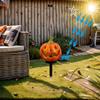 1-2PCS Solar Pumpkin Lantern for Halloween Decoration Decorative Jack O Lantern Stake Lights for Courtyards Terraces Gardens