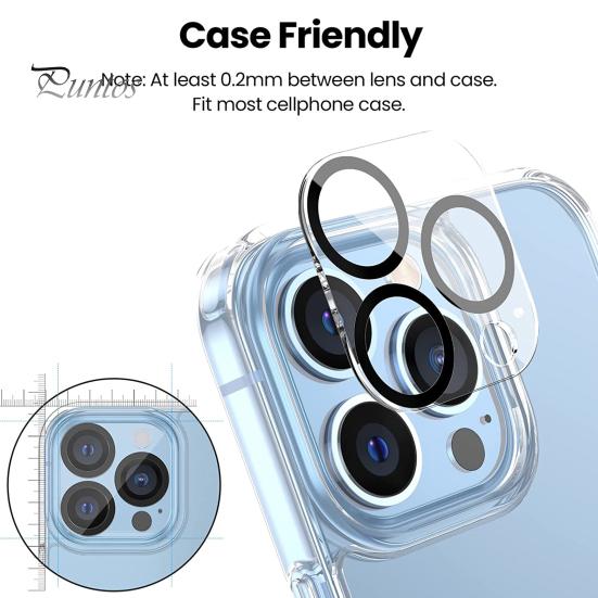 Lens Protector Film Tempered Glass 3D Highly Clear Anti-scratch Shockproof Impact Resistant Ultra-thin Phone Camera Protective for iPhone 14 13 12 Pro
