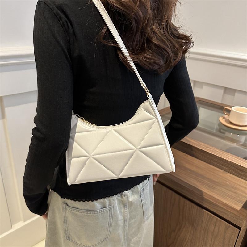 Urban Minimalist Pu Underarm Bag With Zipper Closure For Daily Use