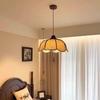 Wabi-Sabi Retro Japanese Mid-Century Fabric Chandelier for Bedroom, Restaurant, or Bar