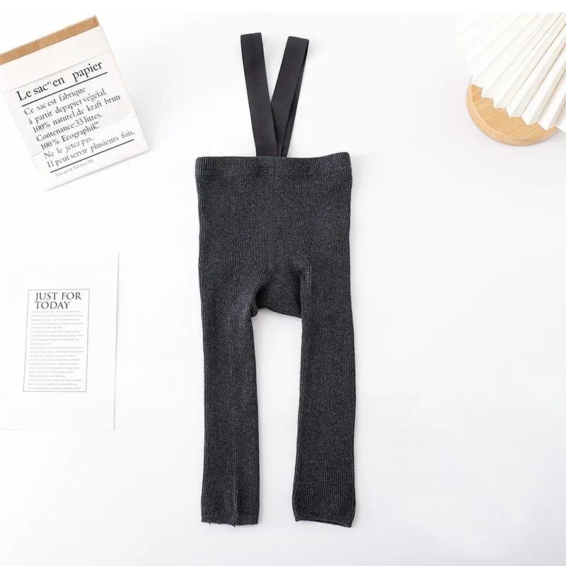 0-3J Süße Einfarbige Neugeborene Baby Herbst Winter Warme Strumpfhose Strumpfhose Baumwolle Strick Mädchen Jungen Weiche Baumwolle Hosenträger Unterteil Hose