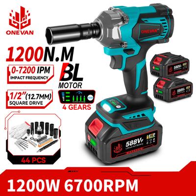 Avvitatore elettrico a impulsi senza spazzole da 1200 Nm, trapano avvitatore elettrico a batteria da 1/2'', 3 funzioni, per batteria Makita da 18 V