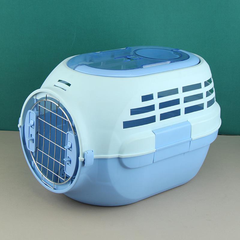 

Portable Breathable Cat Carrier with Skylight, Detachable Car Transport Crate Size M