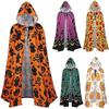 Halloween Wizard Cosplay Cloak Masquerade Cartoon Print Cloak