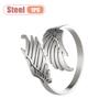 1-24PCS Open Adjustable Wing Couple Rings Stainless Steel Polished Hypoallergenic Comfort Fit Jewelry for Daily Wear Anniversary