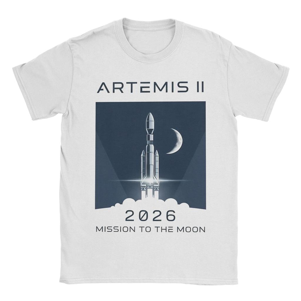 Printed Artemis II Mission To The Moon 2026 Artemis 2 T Shirt For Unisex Cotton Tshirts Short Sleeve Clothes