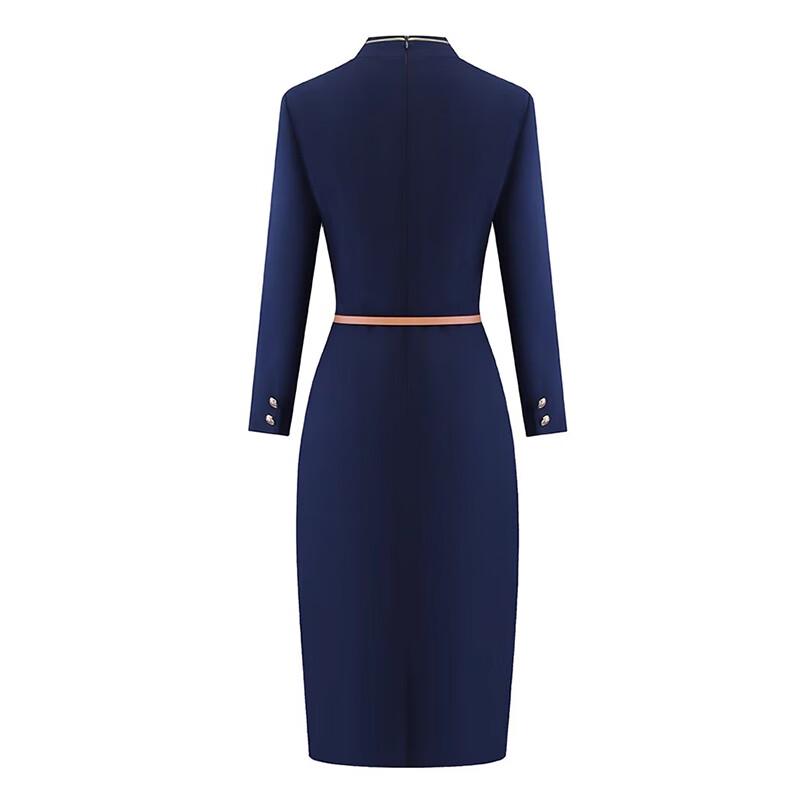 Troloman New Chinese Style Professional Long-Sleeve Dress