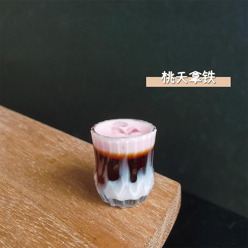 

Cute Dollhouse Miniature Coffee Shop Toy Model Miniature Latte Coffee Beverage Cafe Toy Drink Model Dollhouse Accessories