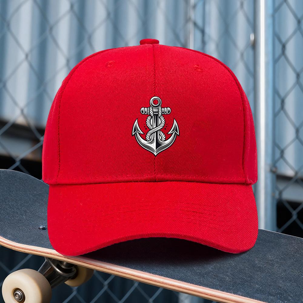 An Adjustable Cap Featuring a Vintage Anchor Print Perfect for Both Unisex And Women Who Enjoy Outdoor Sports ItS an Ideal Gift